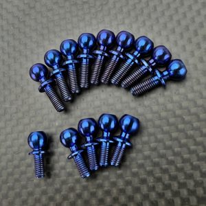R1 Wurks – Blue Titanium ball stud set – 14 pcs (AE B84)