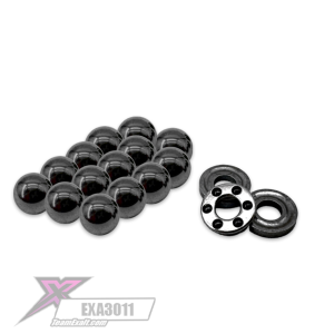 Exalt - Hybrid-XSN Precision tungsten carbide 3-32 diff balls and ceramic caged thrust race set