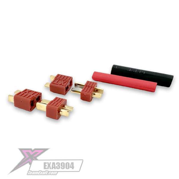 Exalt – Hi-Temp resistent Deans type T-plug male/female connector set (2 pairs)