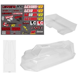 V2 Aero lightweight bodyshell with wing set (LC10B5v2)