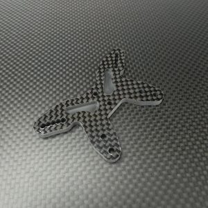 R1 Wurks – Gloss carbon fibre front shock tower (Schumacher Cougar LD3)