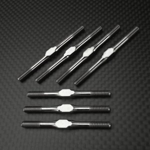 R1 Wurks – Titanium M3.5 turnbuckle set – natural finish – 7 pcs (TLR 22X-4)