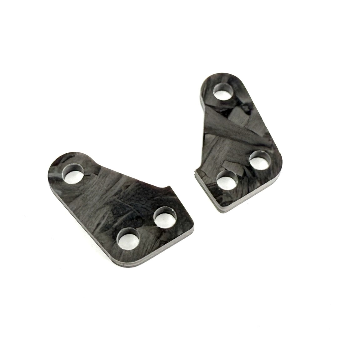 R1 Wurks – Forged Carbon fibre steering ackerman plates – standard (AE B84)
