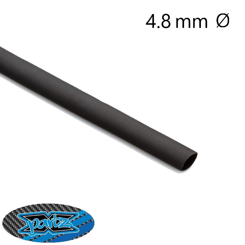 X-Partz – Black heatshrink tubing – 4.8mm (1 metre)