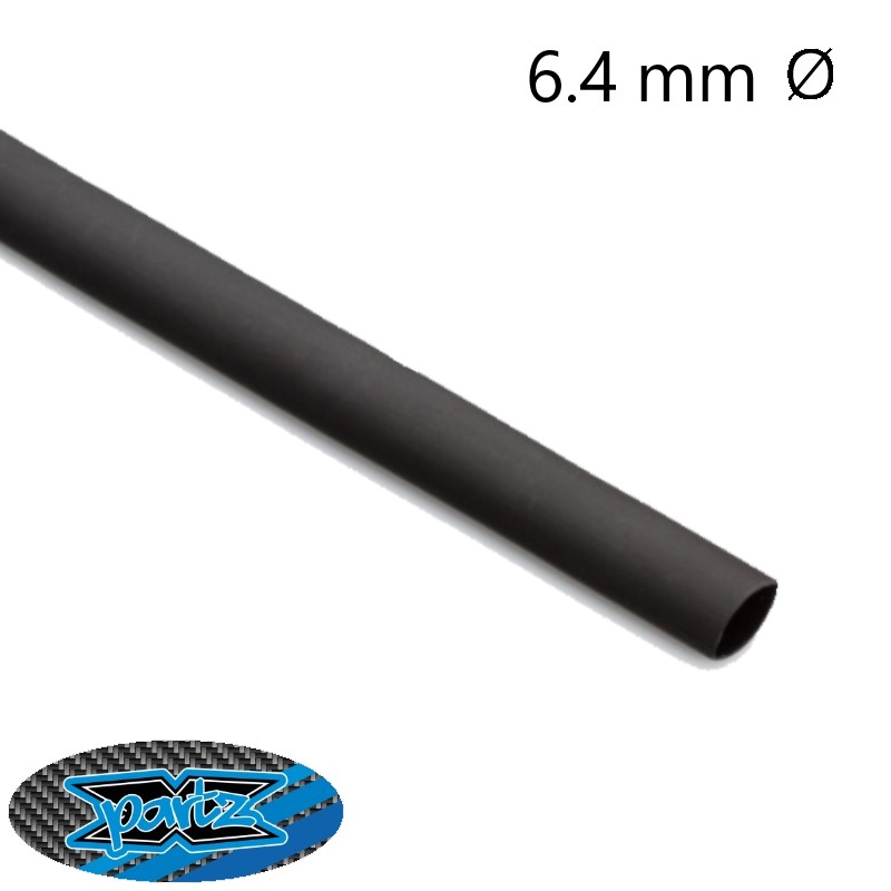 X-Partz – Black heatshrink tubing – 6.4mm (1 metre)