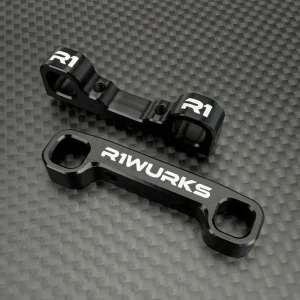 R1 Wurks – Black aluminium LRC arm mount set – C and D mounts (AE B84)