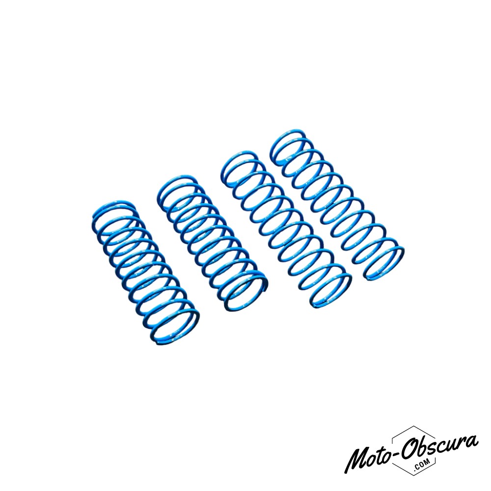 Moto-Obscura Losi Kinwald Blue retro shock spring set – 3.8lb front and 2.3lb rear – set of 4 (Losi XX or XXX)