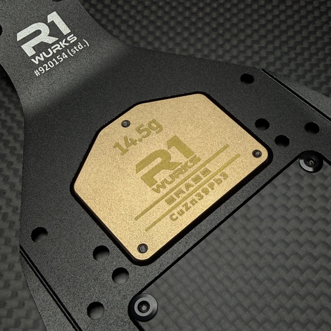 R1 Wurks - Brass under servo weight - 14.5g (R1B) - Image 2