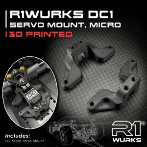 R1 Wurks - 3D Carbon micro servo mount set (R1 DC1 or DC1.2)