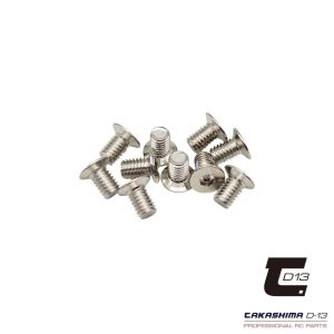 Takashima Carbon Steel Grade 12.9 120deg flat head M3 x 5mm replacement screws (10pcs)