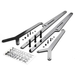 Carbon Fibre extra-long adjustable ladder wheelie bar set (TLR 22S Drag)