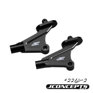 Black aluminium wing mounts - rear motor (Kyosho Ultima RB6 or RT6)