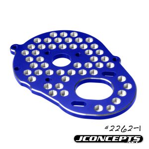 Blue aluminium honeycomb motor plate (Kyosho Ultima RB6 or RT6)