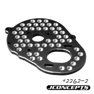 Black aluminium honeycomb motor plate (Kyosho Ultima RB6 or RT6)