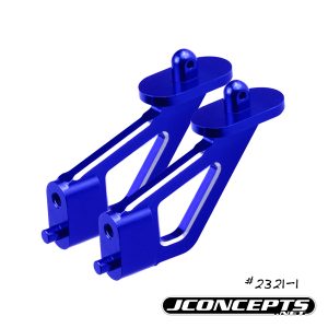 Blue aluminium rear wing mounts (Centro C4.2 or Schumacher) (d)