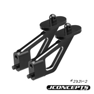 Black aluminium rear wing mounts (Centro C4.2 or Schumacher) (d)