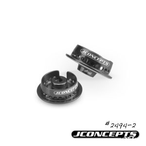 FIN - Black aluminium 0mm offset spring cups - pr (Associated B6 or B6D)