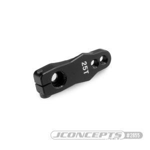 Black aluminium 20mm clamping servo horn - 25T (Associated RC8B3.2 or Mugen MBX8)