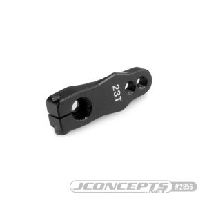 Black aluminium 20mm clamping servo horn - 23T (Associated RC8B3.2 or Mugen MBX8)