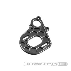 Black aluminium transmission motor plate (Axial AX10, SCX10, Wraith or SMT10)