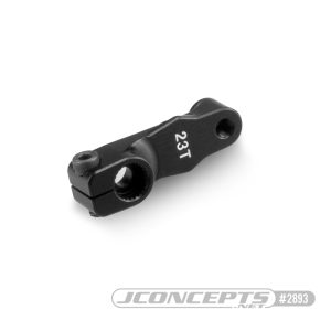 Black aluminium 20mm clamping servo arm - 23T (AE B74.1)