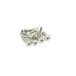 Stainless Steel Hex Flat Screw M3 x 12 (10)