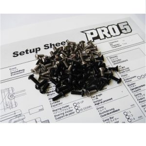 Titanium and Black 7075 alloy hex head screw set - 119 pcs (HPI PRO5)
