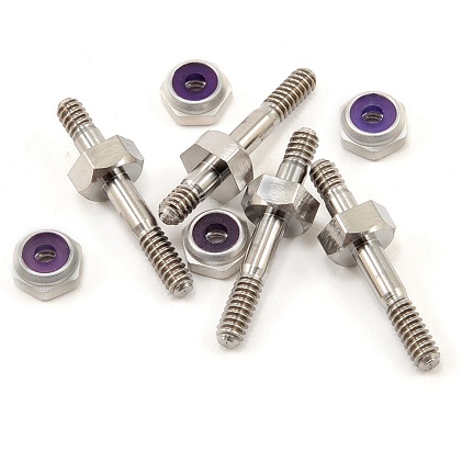 Titanium quick change Big Bore shock mounts - 4 pcs (Associated RC10B44.2)
