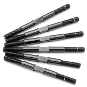 1Up Racing - Pro Duty 3.5mm titanium turnbuckle set - Polished Black (Associated DR10 or DR10M)