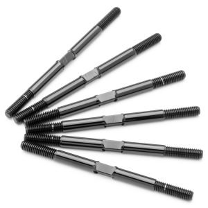 1Up Racing - Pro Duty 3.5mm titanium turnbuckle set - Polished Black (Schumacher Cougar LD2)