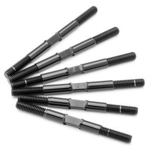 1Up Racing - Pro Duty 3.5mm titanium turnbuckle set - Polished Black (Serpent Spyder SRX2 Gen3)