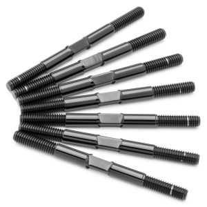 1Up Racing - Pro Duty 3.5mm titanium turnbuckle set - Polished Black (Serpent Spyder SDX4 Evo)