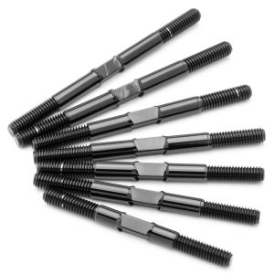 1Up Racing - Pro Duty 3.5mm titanium turnbuckle set - Polished Black (Yokomo MO1.0 or YZ-4 SF2)