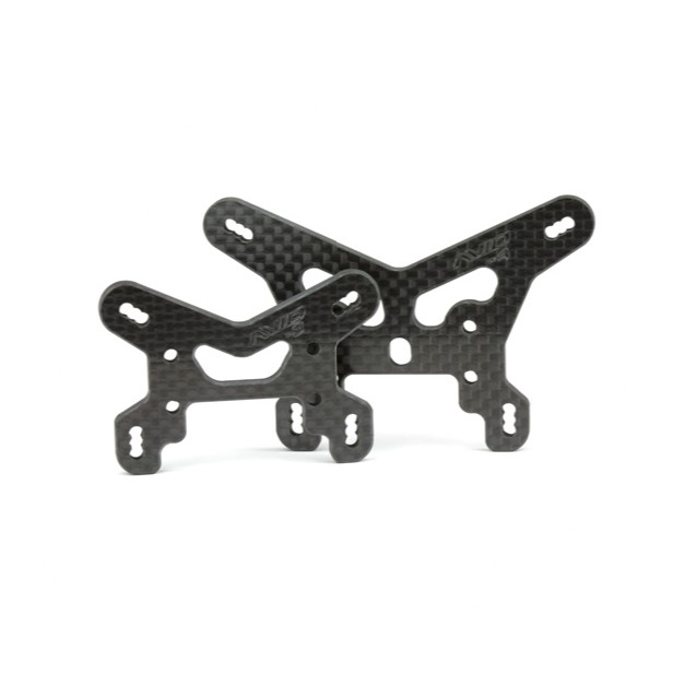 Avid Carbon Fibre Carpet Spec Lowered shock tower set - front and rear (TLR 22X-4)