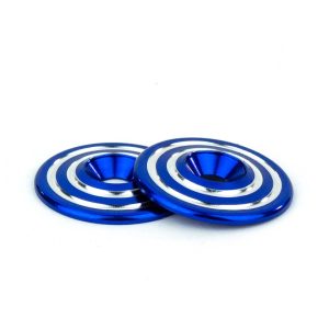 Avid RINGER machined alloy wing buttons - pr (blue)
