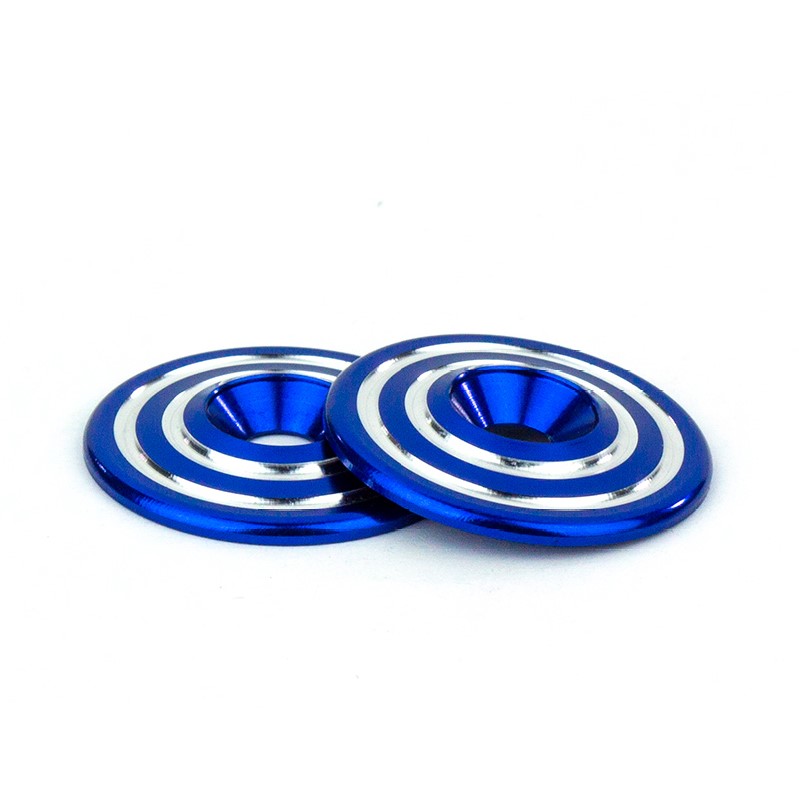 Avid RINGER machined alloy wing buttons - pr (blue)