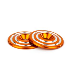 Avid RINGER machined alloy wing buttons - pr (orange)