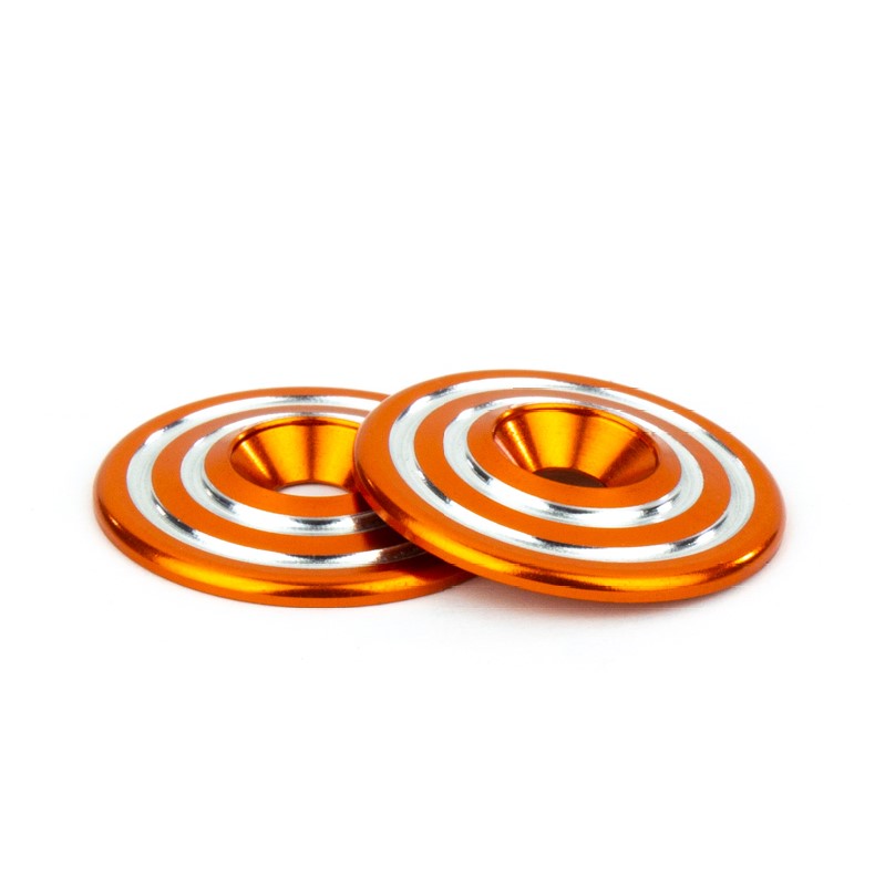 Avid RINGER machined alloy wing buttons - pr (orange)