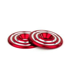 Avid RINGER machined alloy wing buttons - pr (red)