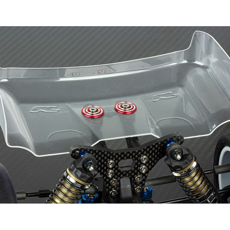 Avid RINGER machined alloy wing buttons - pr (red)