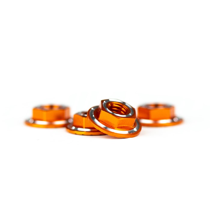 Avid RINGER M4 serrated wheel nuts - orange (4 pcs)