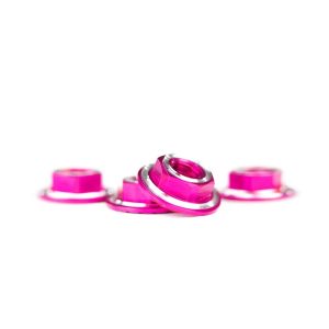 Avid RINGER M4 serrated wheel nuts - pink (4 pcs)