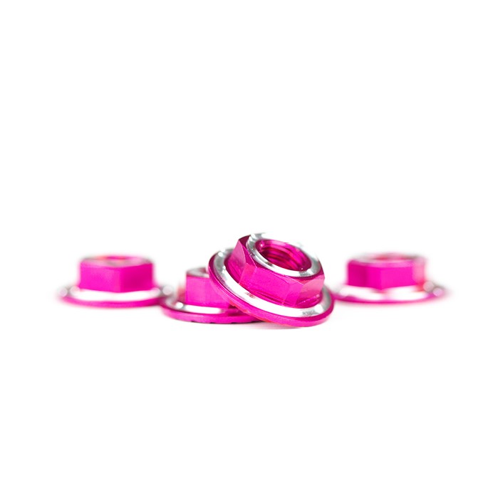Avid RINGER M4 serrated wheel nuts - pink (4 pcs)