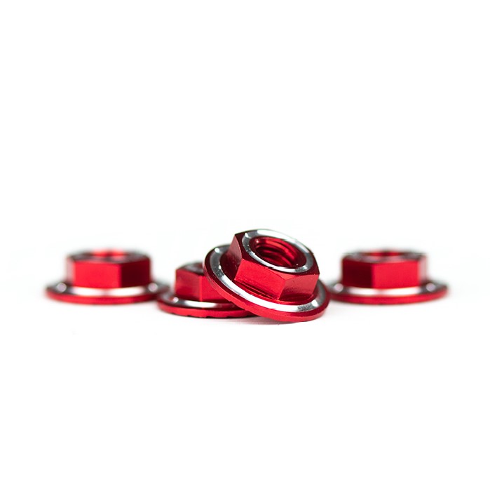 Avid RINGER M4 serrated wheel nuts - red (4 pcs)