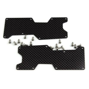 Carbon fibre rear 1.5mm arm inserts (Hot Bodies D8T or E8T Evo 3)