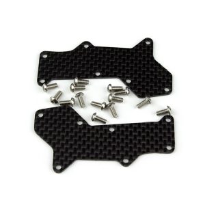 Carbon fibre front 1.5mm arm inserts (Hot Bodies D8 Worlds Spec)