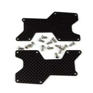 Carbon fibre rear 1.5mm arm inserts (Hot Bodies D8 Worlds Spec)