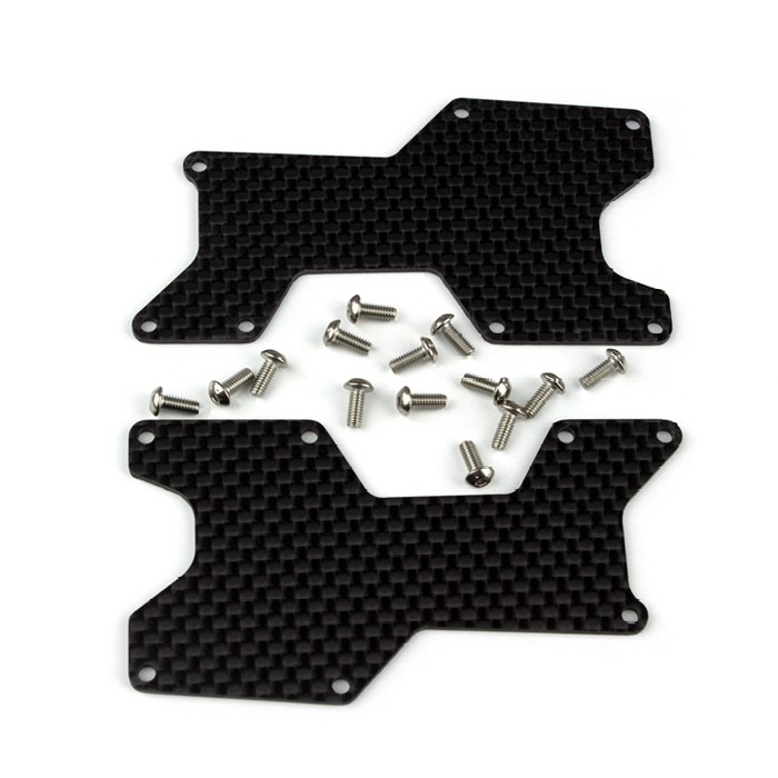 Carbon fibre rear 1.5mm arm inserts (Hot Bodies D8 Worlds Spec)