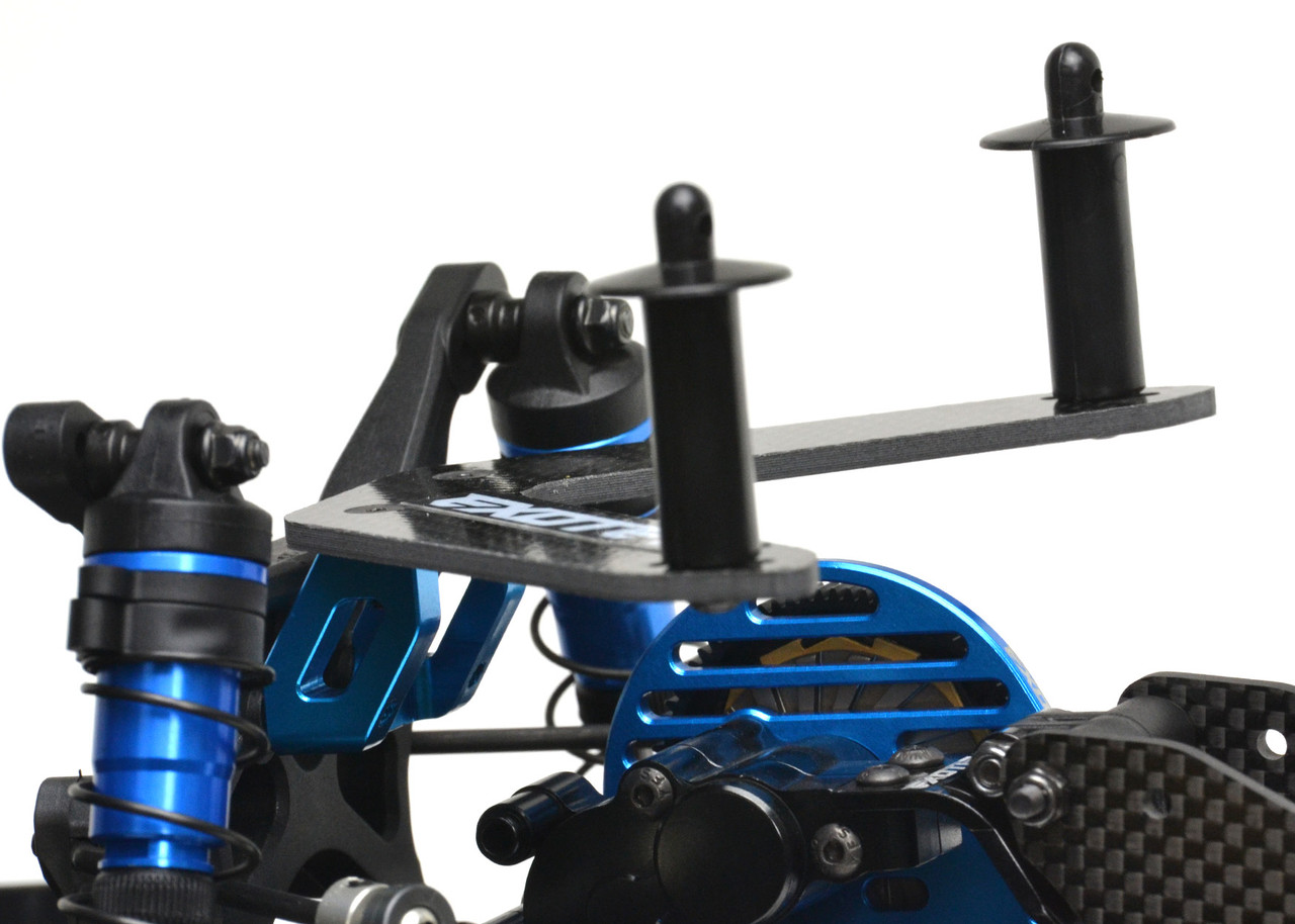 Carbon Fibre and Alloy Pro rear body mount set (AE DR10)