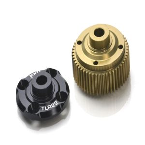 Hard Anodised 7075 alloy differential gear and alloy cover (TLR 22 5.0)